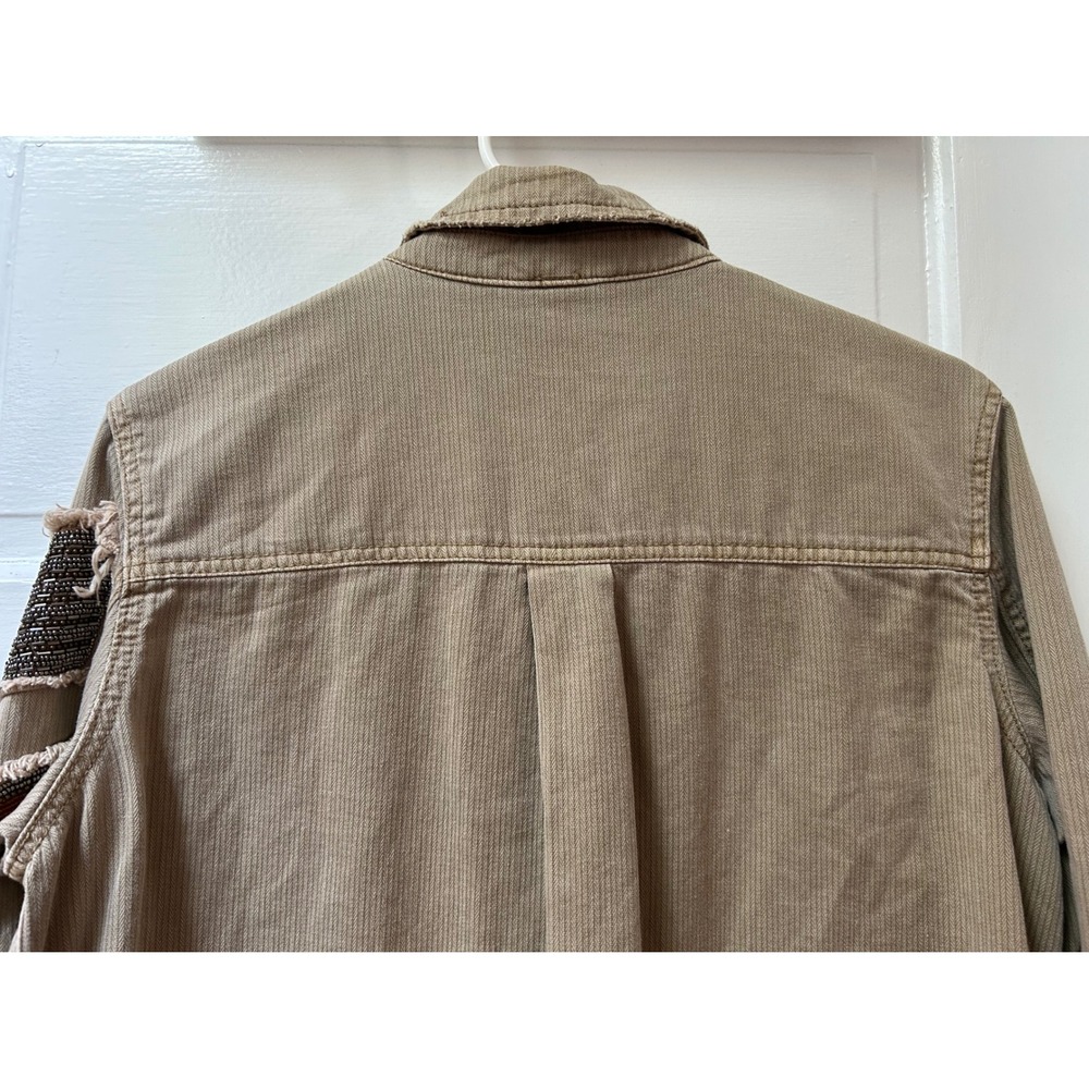 Free People Utility Oversized Military Jacket Shacket Size Small - Picture 13 of 13